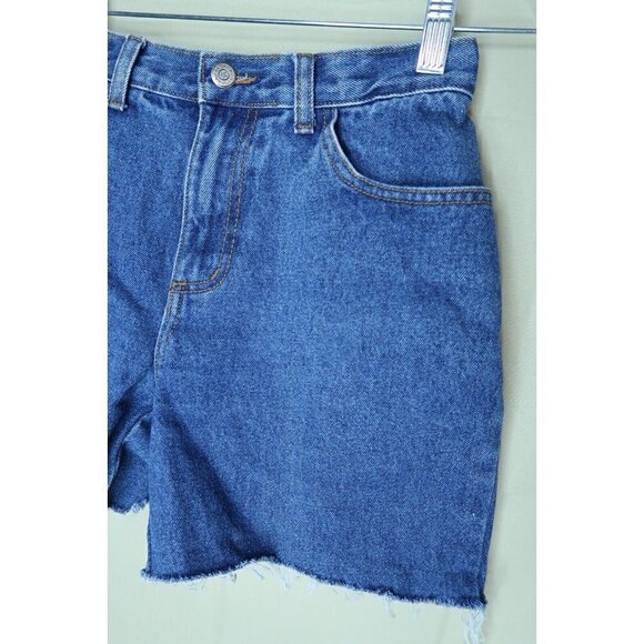Vintage Watch LA Denim Hipster Bermuda Length Raw Hem Womens Junior Size 9-10 - Picture 3 of 7
